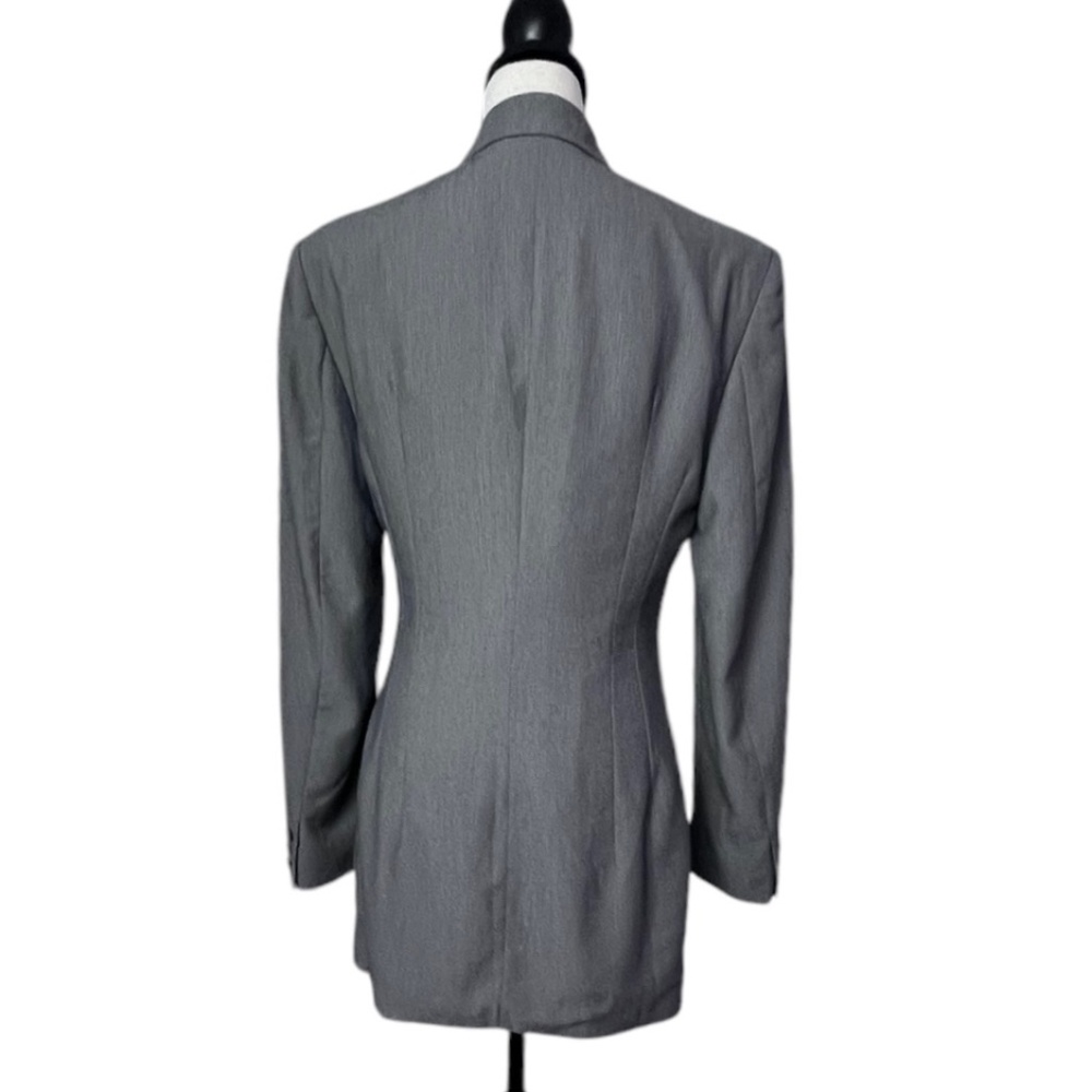 Country Road Women's One Breasted Long Sleeve Gray Jacket Lapel Collar Sz 8 Used - Picture 2 of 8